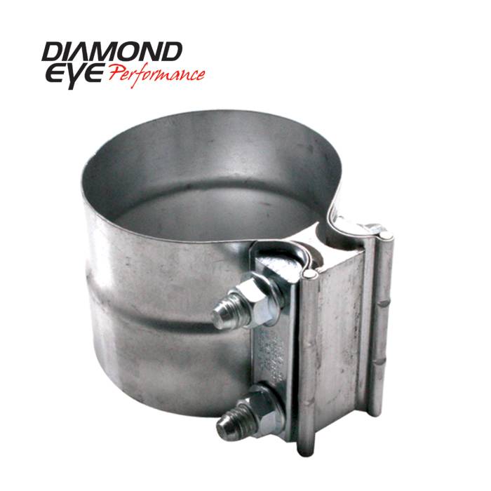 Diamond Eye Performance - Exhaust Clamp 2.25 Inch Stainless Torca Lap-Joint Clam Diamond Eye