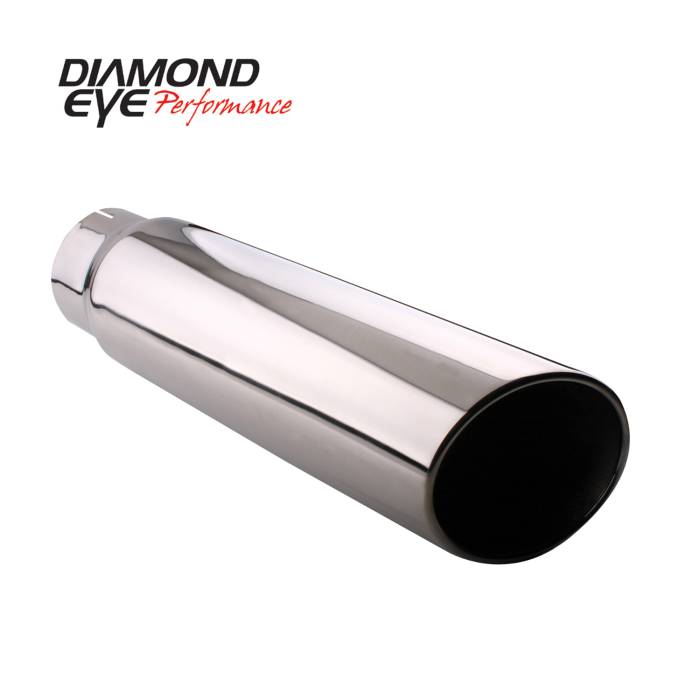 Diamond Eye Performance - Exhaust Tail Pipe Tip Rolled Angle Cut 5 Inch ID X 6 Inch OD X 15 Inch Long 304 Stainless Diamond Eye