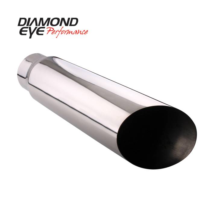Diamond Eye Performance - Exhaust Tail Pipe Tip Bolt-On Rolled Angle Cut 5 inch ID X 6 Inch OD X 18 Inch Long 304 Stainless Diamond Eye