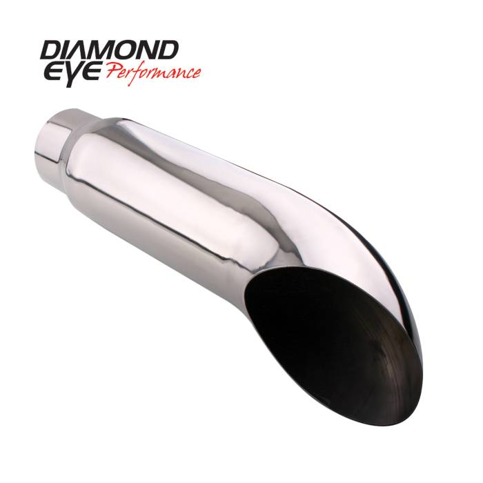Diamond Eye Performance - Exhaust Tail Pipe Tip Rolled Angle Cut 4 inch ID X 5 Inch OD X 16 Inch Long 304 Stainless Diamond Eye