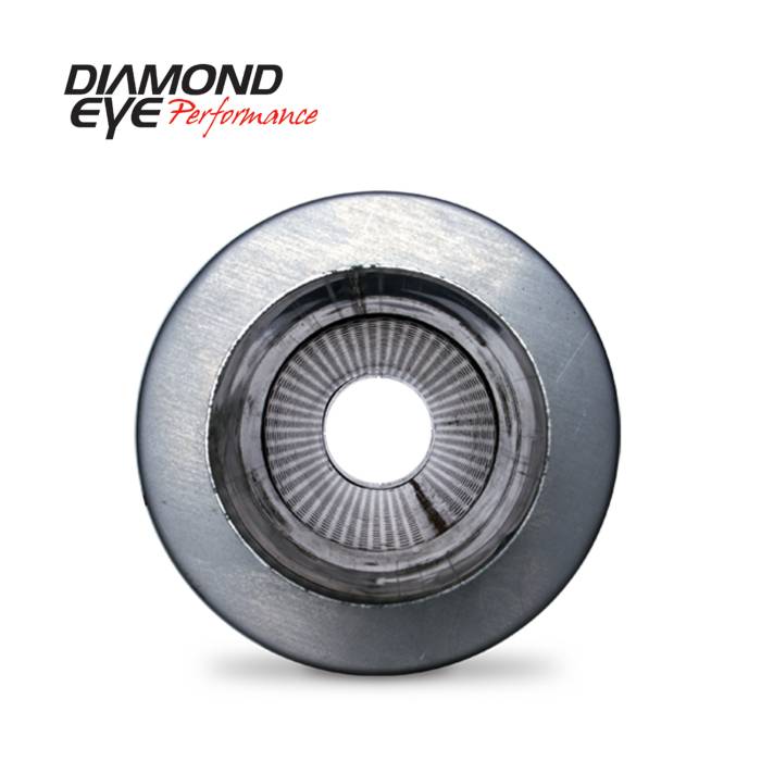 Diamond Eye Performance - Diesel Muffler 30 Inch Round 4 Inch Center Inlet/Outlet Stainless Performance Perforated Diamond Eye