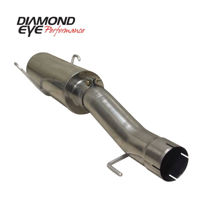 Diamond Eye Performance - Exhaust Muffler 4 Inch Inltet/Outlet 04.5-Early 07RAM 2500/3500 T409 Stainless Performance Series Diamond Eye