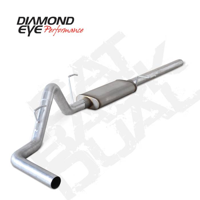Diamond Eye Performance - Cat Back Exhaust For 04-08 Ford 150 5.4L 3 Inch With Muffler Cat Back Single Side Exit Aluminized Diamond Eye
