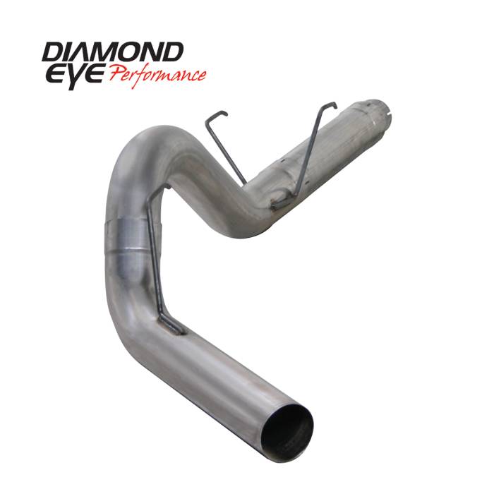 Diamond Eye Performance - Filter Back Exhaust For 07.5-12 Dodge RAM 2500/3500 6.7L Cummins 5 Inch SinglePassExit Stainless Diamond Eye