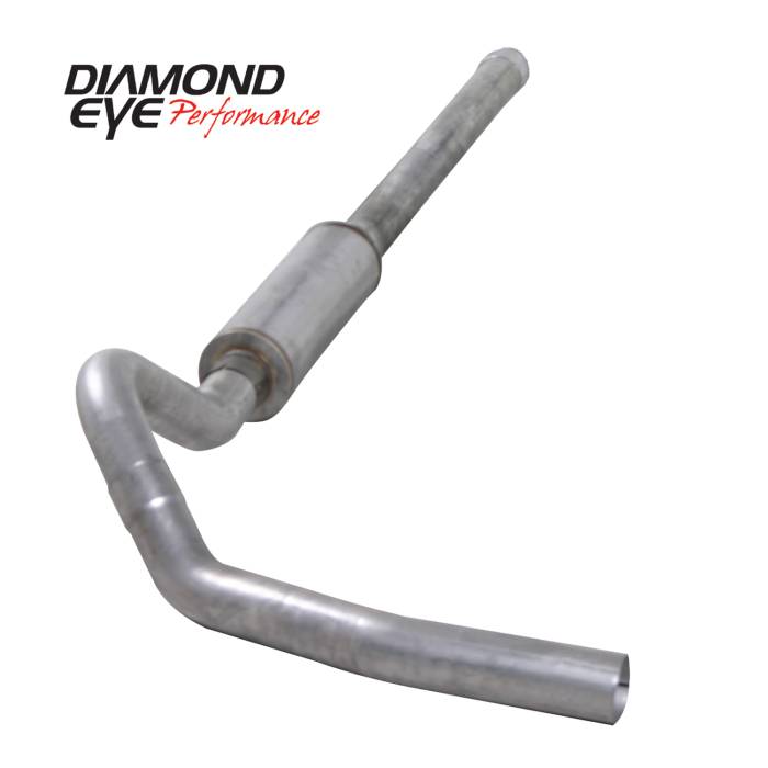Diamond Eye Performance - Cat Back Exhaust For 06-07.5 Silverado/Sierra 2500/3500 4 inch Single Pass With Muffler Aluminized Diamond Eye