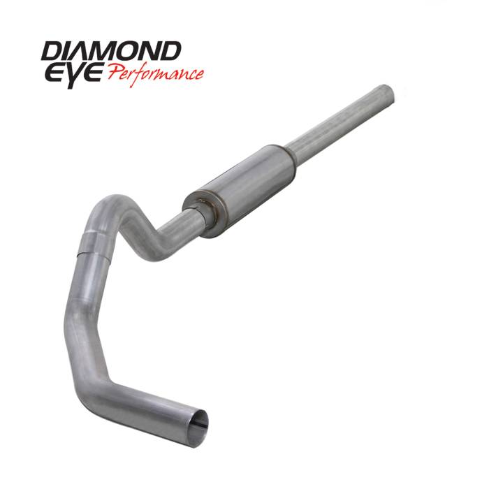 Diamond Eye Performance - Cat Back Exhaust For 04.5-07.5 Dodge RAM 2500/3500 4 Inch Single Side With Muffler Aluminized Diamond Eye