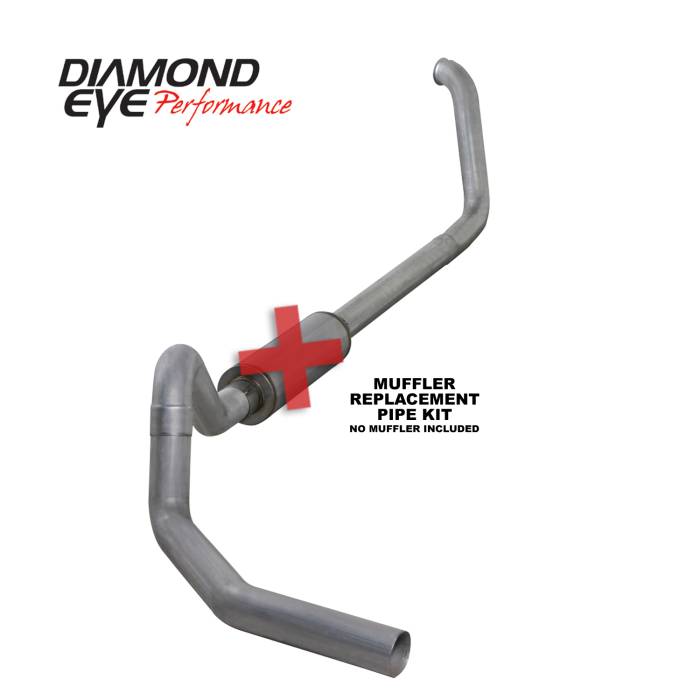 Diamond Eye Performance - Diamond Eye Performance 1999.5-2003.5 FORD 7.3L POWERSTROKE F250/F350 CAB/CHASSIS-4in. ALUMINIZED-PERFOR K4326A-RP
