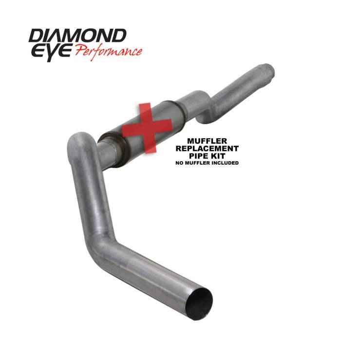 Diamond Eye Performance - Cat Back Exhaust 06-07.5 Silverado/Sierra 2500/3500 5 In. Single Pass Louvered No Muffler Aluminized Diamond Eye