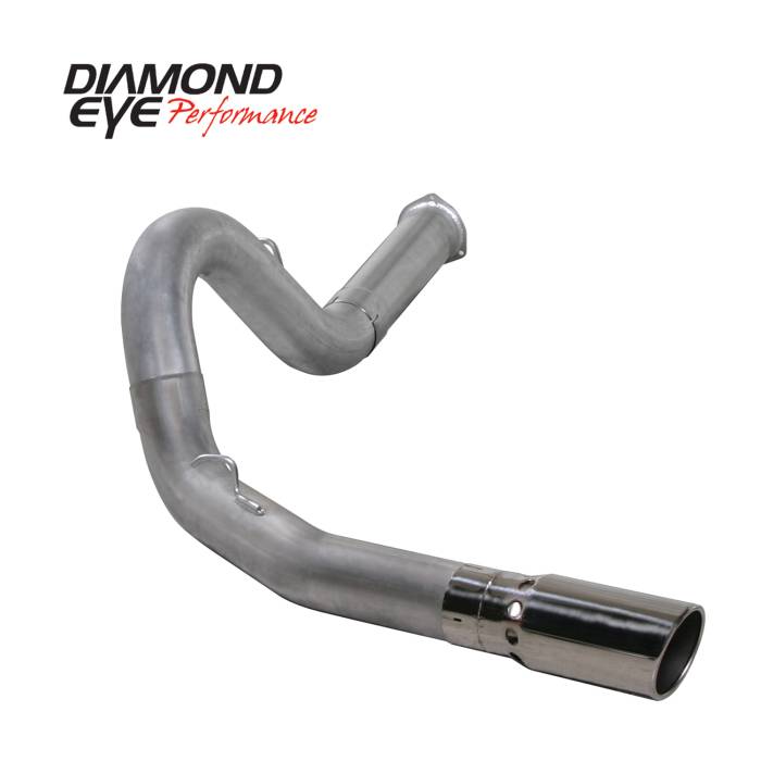 Diamond Eye Performance - Filter Back Exhaust For 07.5-10 Silverado/Sierra 2500/3500 Single Pass No Muffler 5 Inch Aluminized Diamond Eye