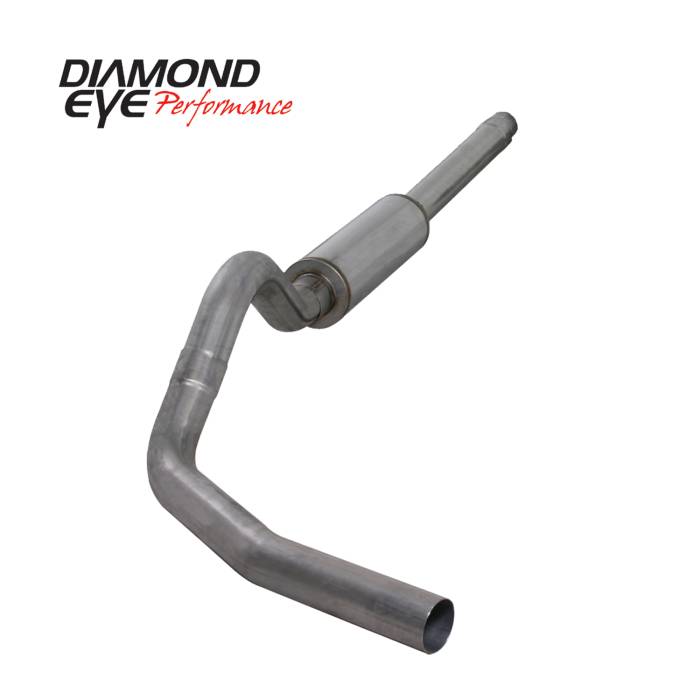 Diamond Eye Performance - Cat Back Exhaust 94-97.5 Ford F250/F350 Superduty 4 inch Single In/Out Pass With Muffler Stainless Diamond Eye