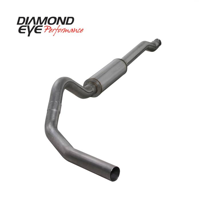 Diamond Eye Performance - Cat Back Exhaust For 03-07 Ford F250/F350 Superduty 6.0L 4 inch Single Side With Muffler Stainless Diamond Eye