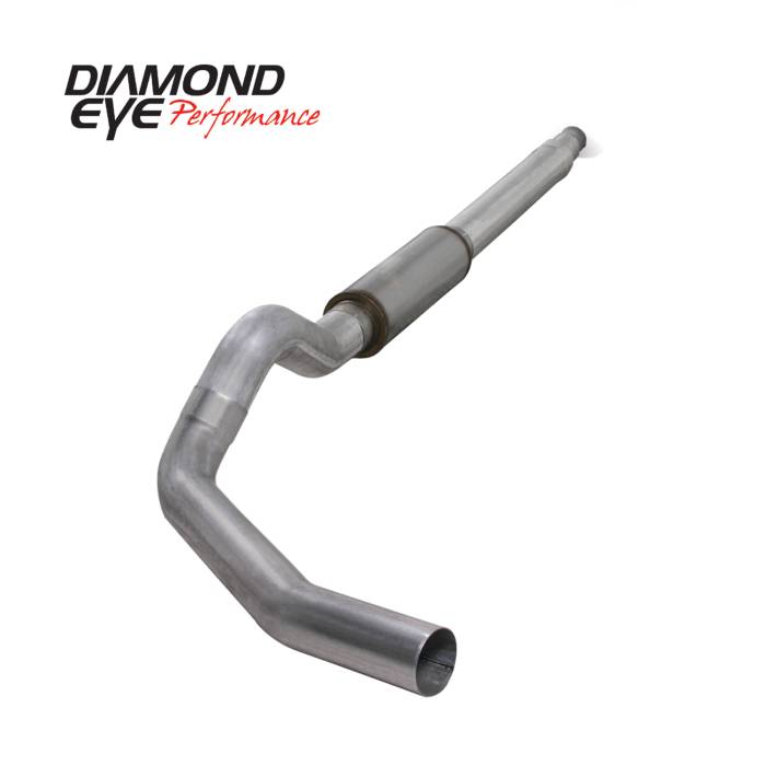 Diamond Eye Performance - Cat Back Exhaust 94-97.5 F250/F350 Superduty 5 Inch Single In/ Single Out Pass With Muffler Aluminum Diamond Eye