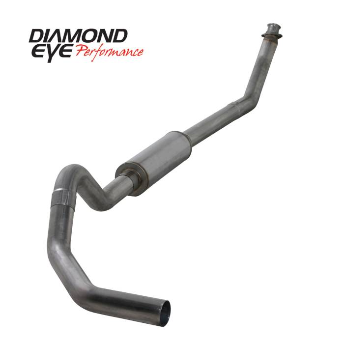 Diamond Eye Performance - Turbo Back Exhaust With Muffler For 94-02 Dodge RAM 2500/3500 5.9L Cummins 4 Inch Stainless Diamond Eye