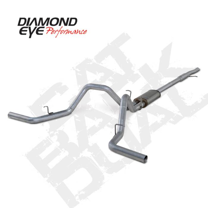 Diamond Eye Performance - Cat Back Exhaust 15-16 Silverado/Sierra 1500 4.3L And 5.3L 3 Inch Single/Dual Split Rear Stainless Diamond Eye