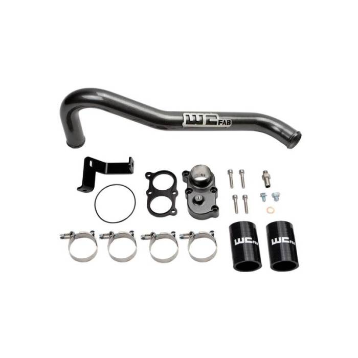 Wehrli Custom Fab - 2006-2010 LBZ/LMM Duramax Top Outlet Billet Thermostat Housing and Upper Coolant Pipe Kit