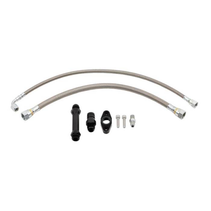 Wehrli Custom Fab - Cummins High Mount 2nd Gen Swap Oil Feed & Drain Line Kit