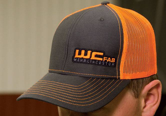 Wehrli Custom Fab - Snap Back Hat Charcoal/Neon Orange WCFab