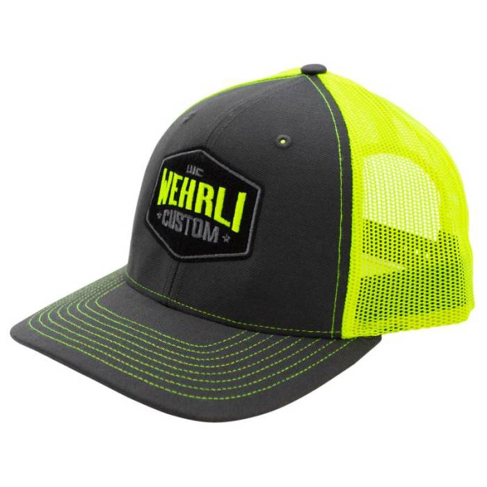 Wehrli Custom Fab - Snap Back Hat Charcoal/Neon Yellow Badge