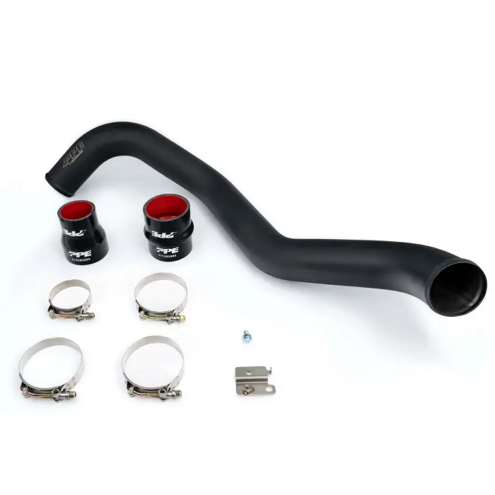 PPE Diesel - 2004-2010 GM 6.6L Duramax Hot Side Intercooler Charge Pipe 3.0 Inch Stainless Steel Black PPE Diesel