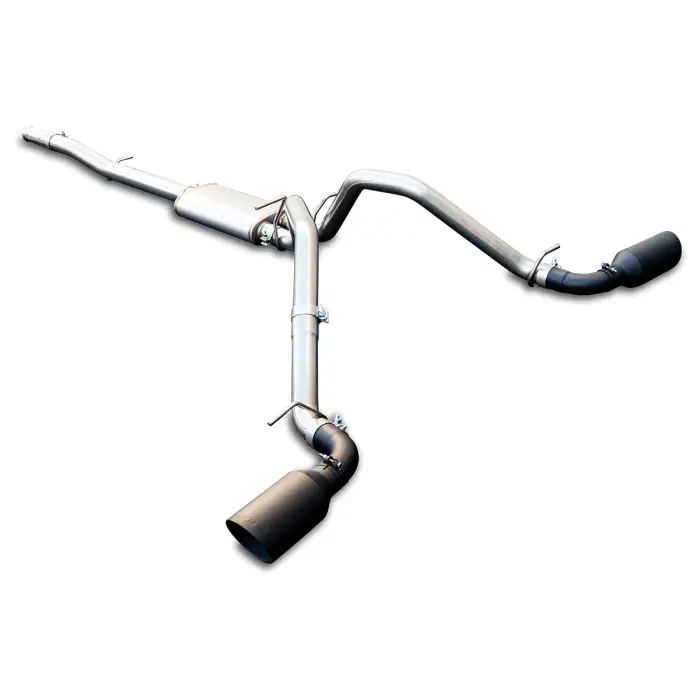 PPE Diesel - Exhaust Cat Back 2.5 Inch w/Dual Tips Raw/Blk GM 4.3L 5.3L 2014-2018 2019 Classic Body