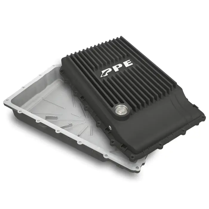 PPE Diesel - Ford 10R80 Shallow Pan 2017-2022 Black Heavy-Duty Cast Aluminum Transmission Pan