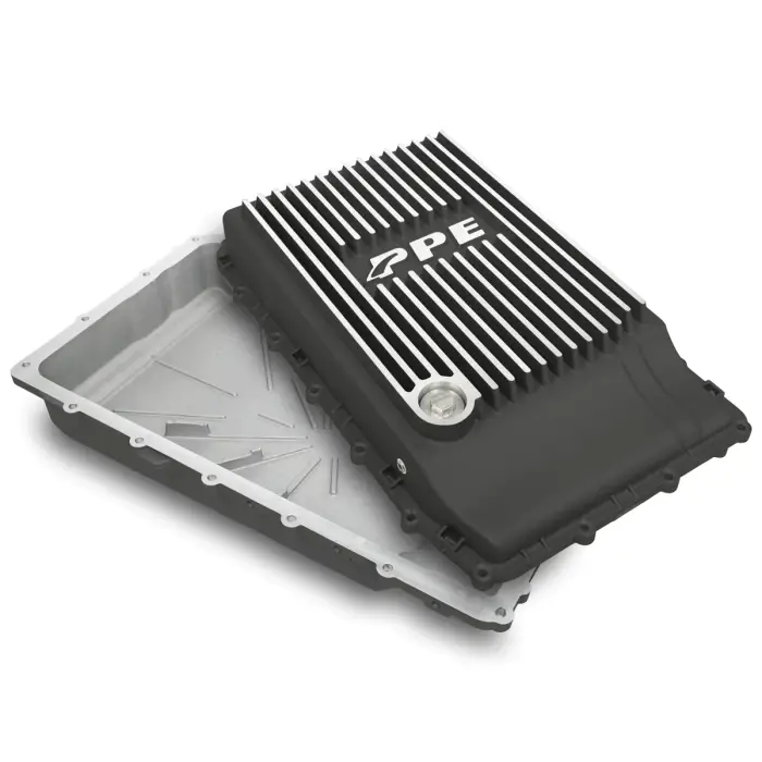 PPE Diesel - Ford 10R80 Shallow Pan 2017-2022 Brushed Heavy-Duty Cast Aluminum Transmission Pan