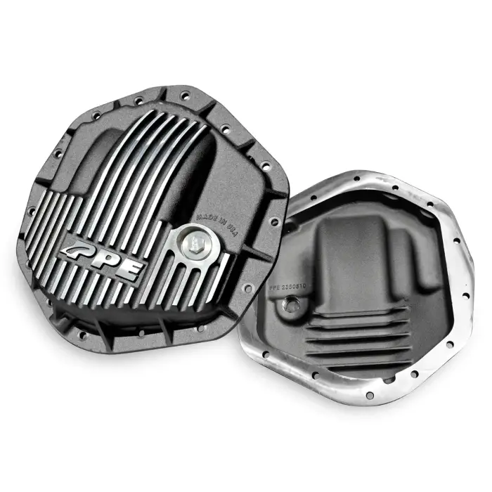PPE Diesel - Heavy Duty Cast Aluminum Rear Differential Cover GM/Ram 2500/3500 HD Brushed PPE Diesel