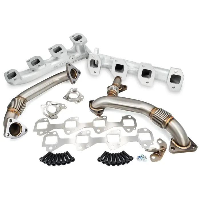 PPE Diesel - Manifolds and Up-Pipes GM 2002-2004 CA Y Pipe LB7 - Silver