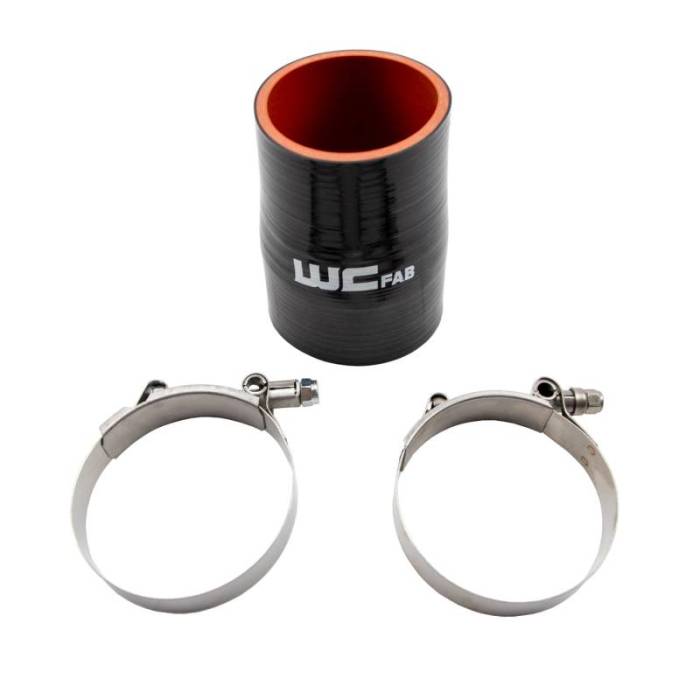Wehrli Custom Fab - 2.75" x 3" ID Straight Reducer 4.5" Long Silicone Boot and Clamp Kit