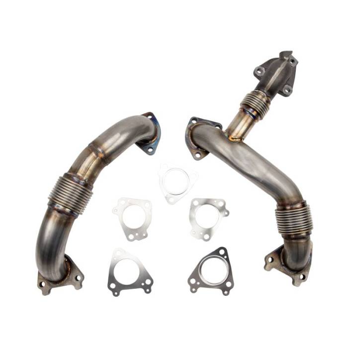 Wehrli Custom Fab - 2011-2016 LML Duramax 2" Stainless Steel Up Pipe Kit for OEM or WCFab Manifolds w/ Gaskets