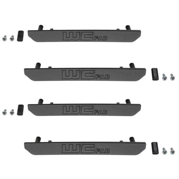 Wehrli Custom Fab - Billet Marker Light Delete Kit - 2020-2024 GMC 2500 / 3500 HD - With Logo - Fine Texture Black