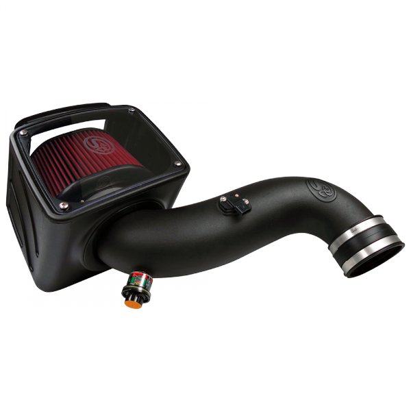 S&B - Cold Air Intake For 07-10 Chevrolet Silverado GMC Sierra V8-6.6L LMM Duramax Cotton Cleanable Red S&B