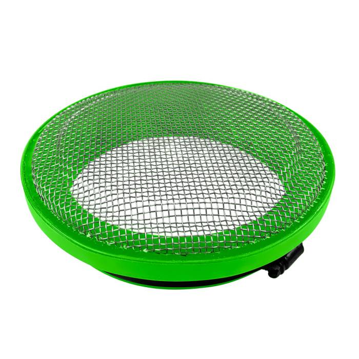 S&B - Turbo Screen 4.0 Inch Lime Green Stainless Steel Mesh W/Stainless Steel Clamp S&B