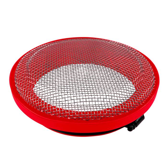 S&B - Turbo Screen 5.0 Inch Red Stainless Steel Mesh W/Stainless Steel ClampS&B