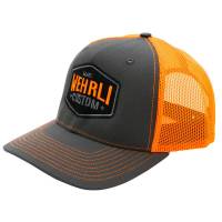 Snap Back Hat Charcoal/Neon Orange Badge
