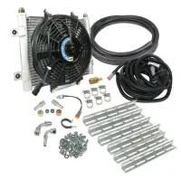 Transmission - Automatic Transmission Parts - BD Diesel - BD Diesel BD Xtrude Transmission Cooler with Fan - Complete Kit 1/2in Lines 1030606-1/2