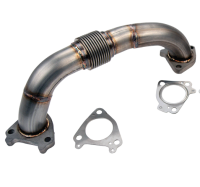 2001-2016 Duramax 2" Stainless Driver Side Up Pipe w/ Gaskets (Single or Twin Turbo)