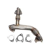 2011-2016 LML Duramax 2" Stainless Passenger Side Up Pipe for OEM or WCFab Manifolds w/ Gaskets
